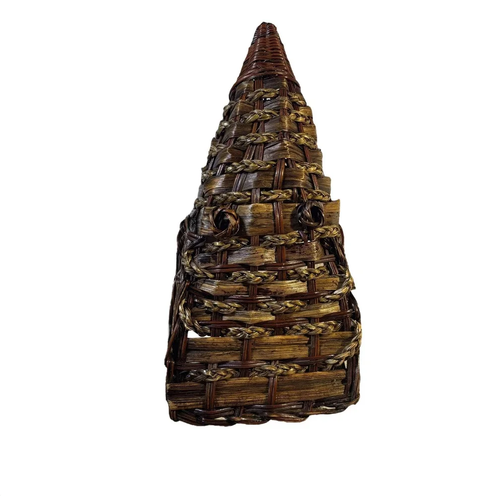 Woven Cornucopia Basket Horn of‎ Plenty Thanksgiving Harvest Decor Brown
